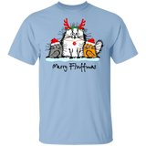 Christmas Crazy Cool Funny Cat Merry Fluffmas T-shirt Shirt Unisex 05-002a